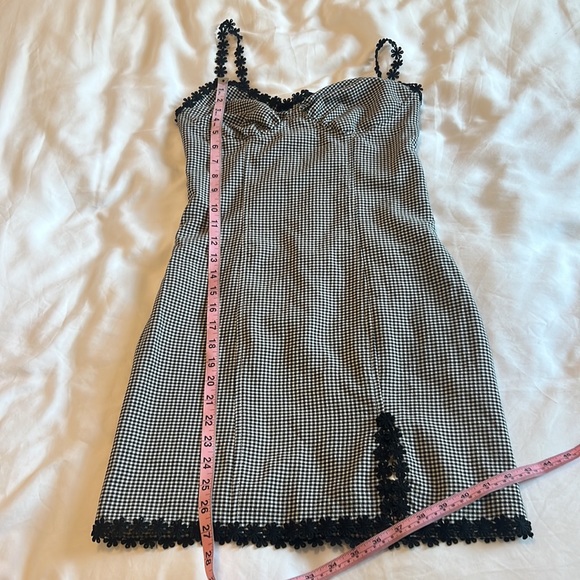 3/$25 ⭐️ NWT Lulus - Black Gingham Lace Mini Dress - Picture 12 of 12